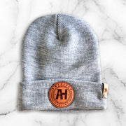 AH Leather Patch Beanie