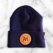 AH Leather Patch Beanie